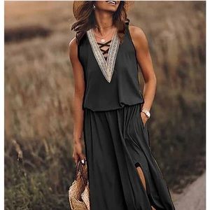 Sleeveless Baggy Maxi Dress